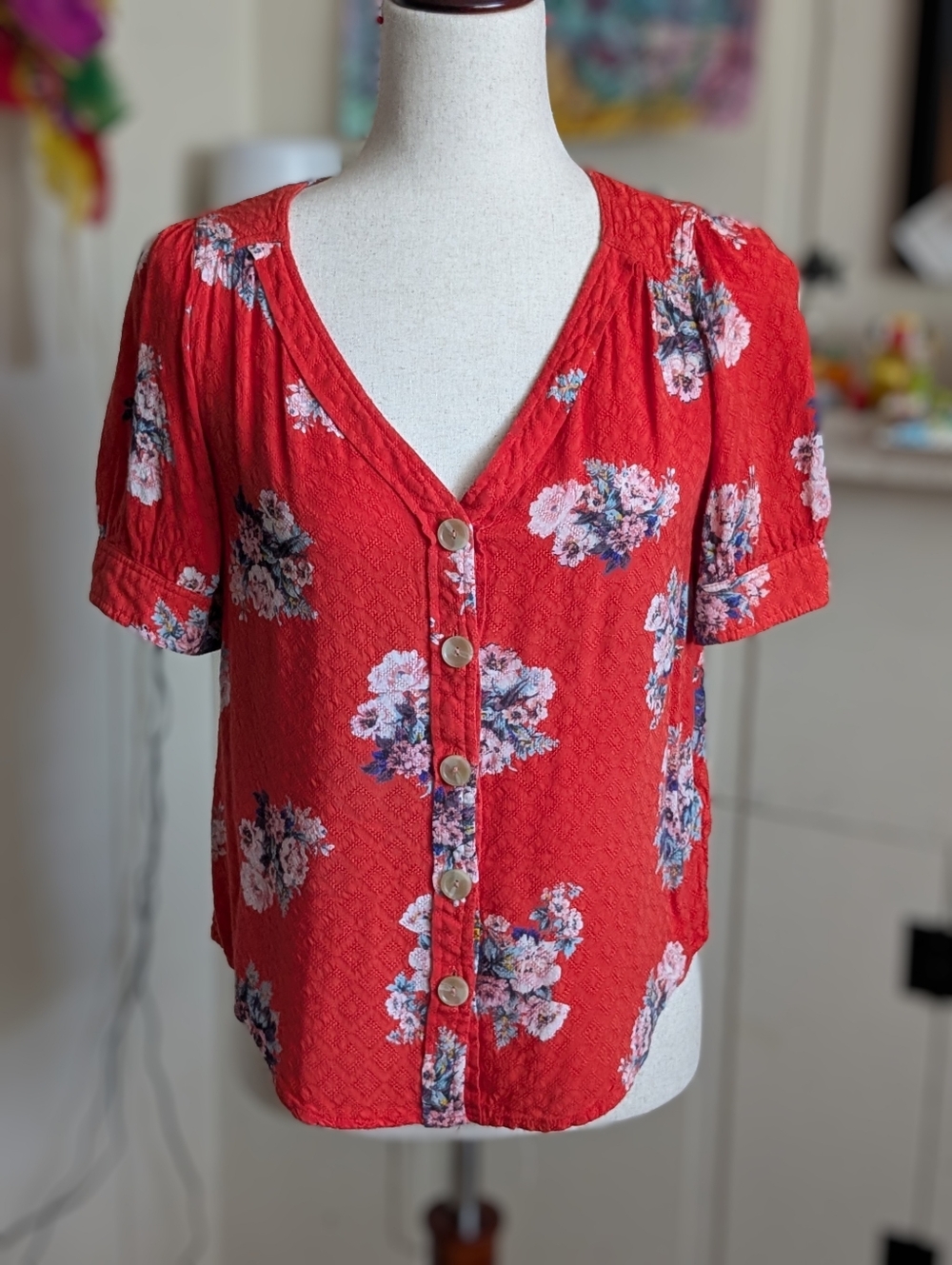 Maeve By Anthropology Floral Top